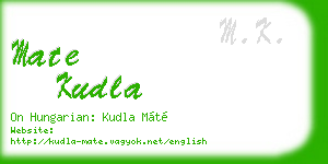 mate kudla business card